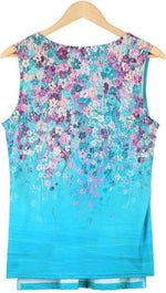 Floral Print Casual V-neck Sleeveless Blouse