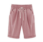 Women's Casual Loose-Fit Cotton Summer Shorts with Pockets