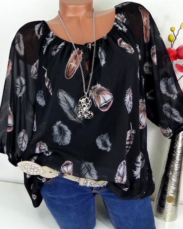 Vintage Long Sleeve Off Shoulder Casual Blouse