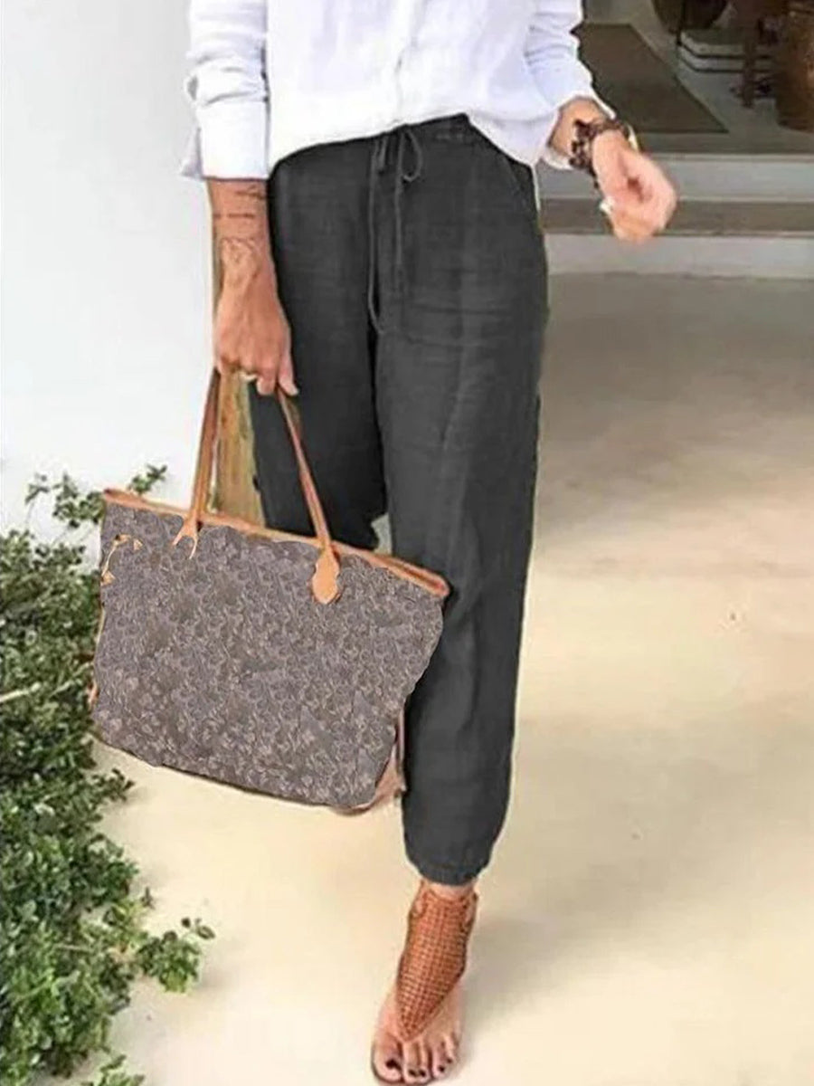 Women's Casual Solid Color Trousers