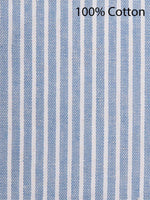 Women's Striped Half Sleeve Loose Fit Midi Dress with Pockets