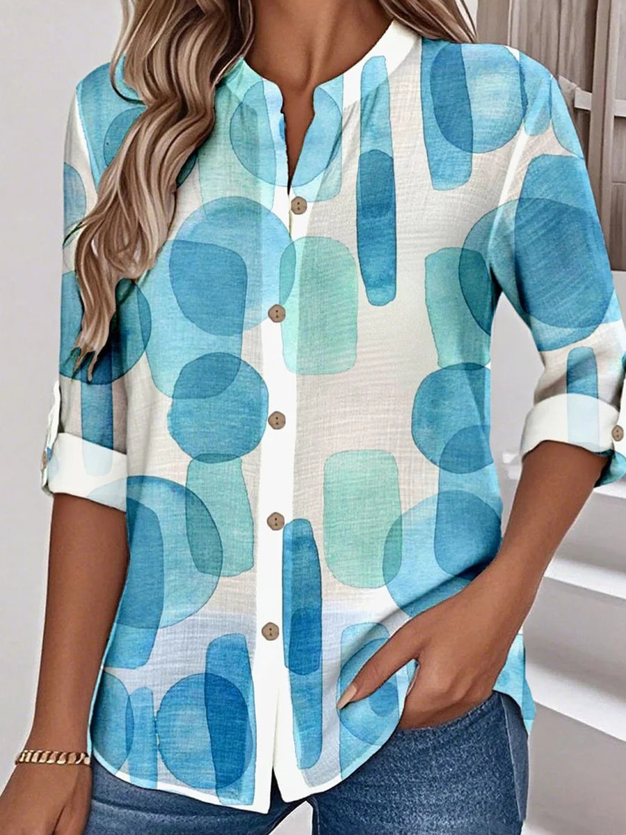 LilyWish Fresh V-Neck 3/4 Sleeve Top