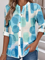 LilyWish Fresh V-Neck 3/4 Sleeve Top