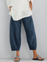 Women's Loose Cotton Cropped Pants