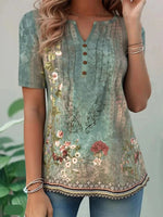 LilyWish Fresh Green Short Sleeve Top