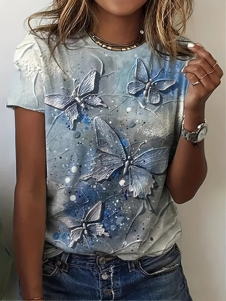 Women's Casual Floral Print T-shirt