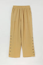 Casual Summer Solid Buttons Pants with Pockets