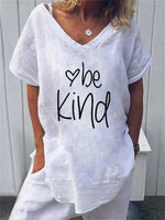 Alphabet Print Casual T-Shirt