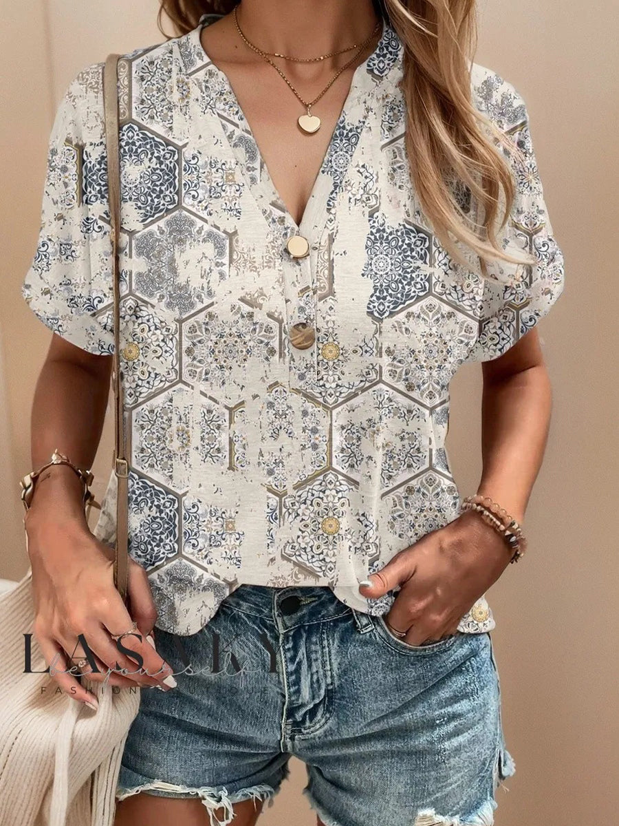 Premium Short-Sleeve Button-Up Shirt