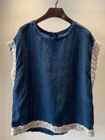 Retro Art Lace Sleeveless Top