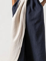 Crew Neck Cotton Sleeveless Dress