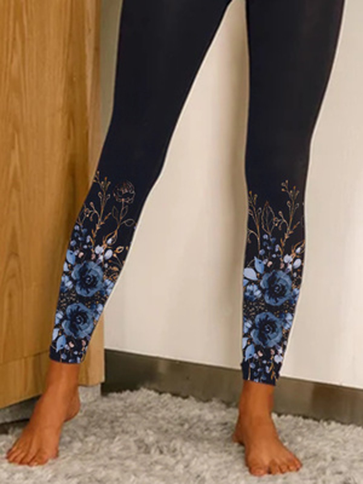 Floral Printed Skinny Leggings
