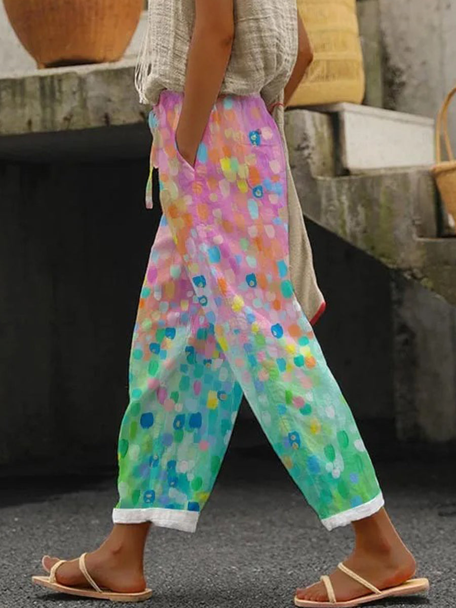 Art Oil Painting Loose Pants