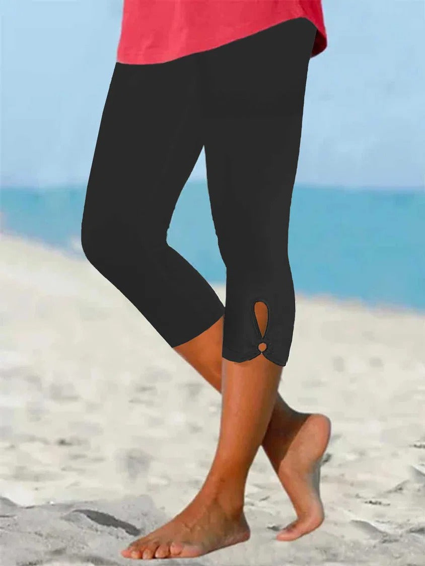 Black Casual Solid High Stretch Leggings