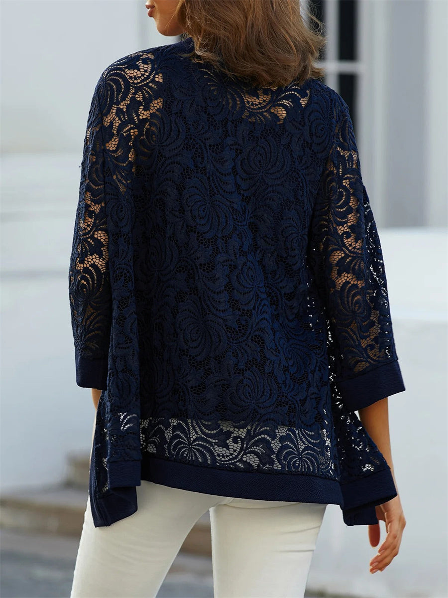 Plain3/4 Sleeve Two Piece Set