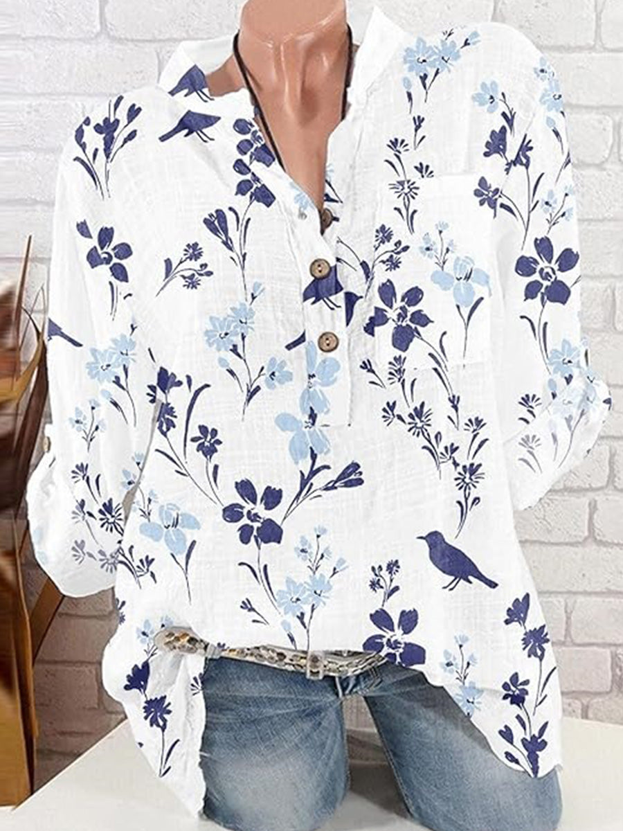 LilyWish Stylish Collared Long Sleeve Top