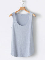 LilyWish Solid Square Neck Casual Tank Tops