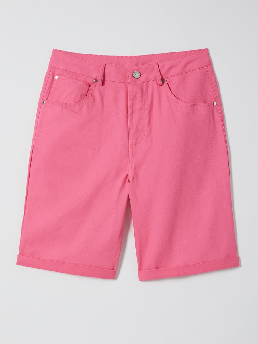 Solid Summer Shorts with Pockets