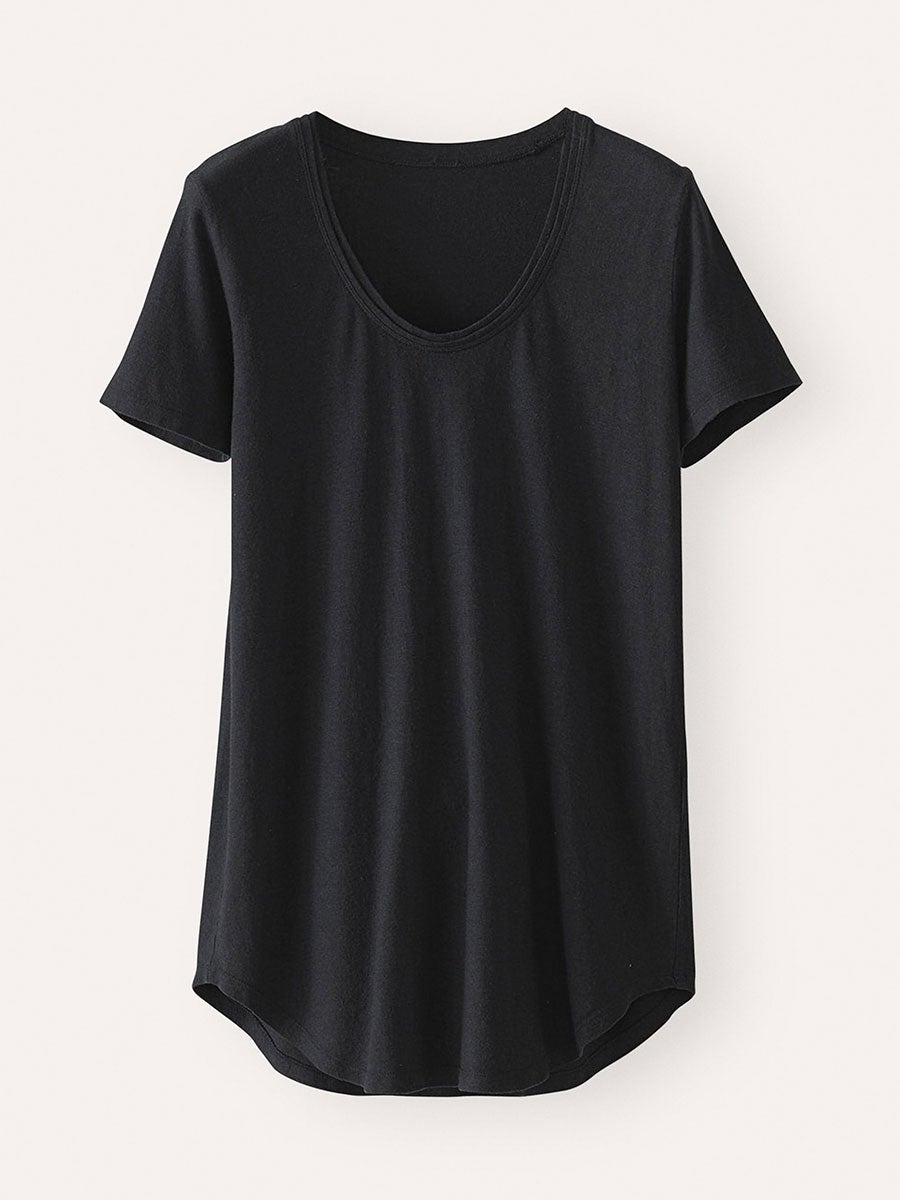 LilyWish Solid Color Round Neck Casual Blouse