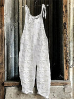 Casual Loose Floral Plain Jumsuits