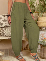 LilyWish Women's Pure Color Casual Cotton Pants