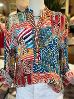 Modern V-neck Long Sleeve Top