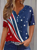 LilyWish Classy V-Neck Short Sleeve Top