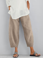 Women's Loose Cotton Cropped Pants