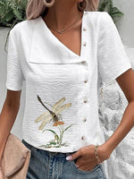 Women's Fashion Retro Loose Short Sleeve top