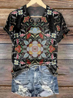 LilyWish Special V-Neck Short Sleeve Top