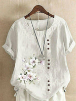 LilyWish Casual Floral Print Blouse