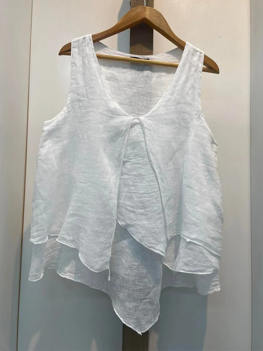 LilyWish Plus Size Solid Sleeveless Tank