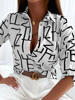 Classic Collared Long Sleeve Blouse
