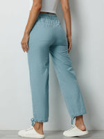 Casual Solid Color Summer Pants With Pockets