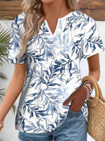 Breezy V-Neck Short Sleeve Top