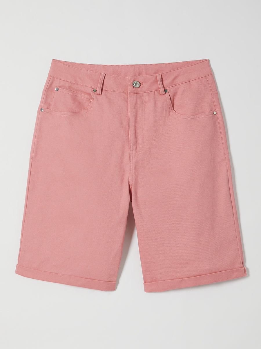 Solid Summer Shorts with Pockets