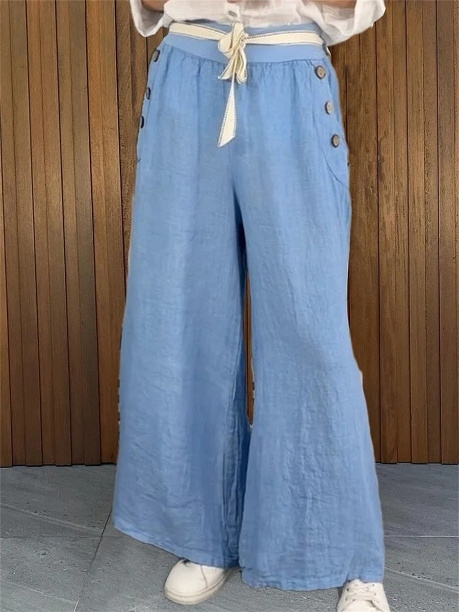 Women's Solid Color Wide Leg Pants