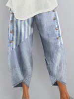 LilyWish Stylish Striped Side Pocket Pants