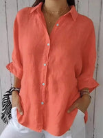 Women's Cotton Half Sleeve Button Down Shirt