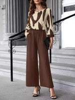 Casual 3/4 Sleeve Two Piece Set