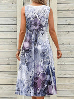 LilyWish Vintage Floral Print Dress