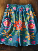 Women's Bohemian Floral Art Printed Casual Pocket Shorts