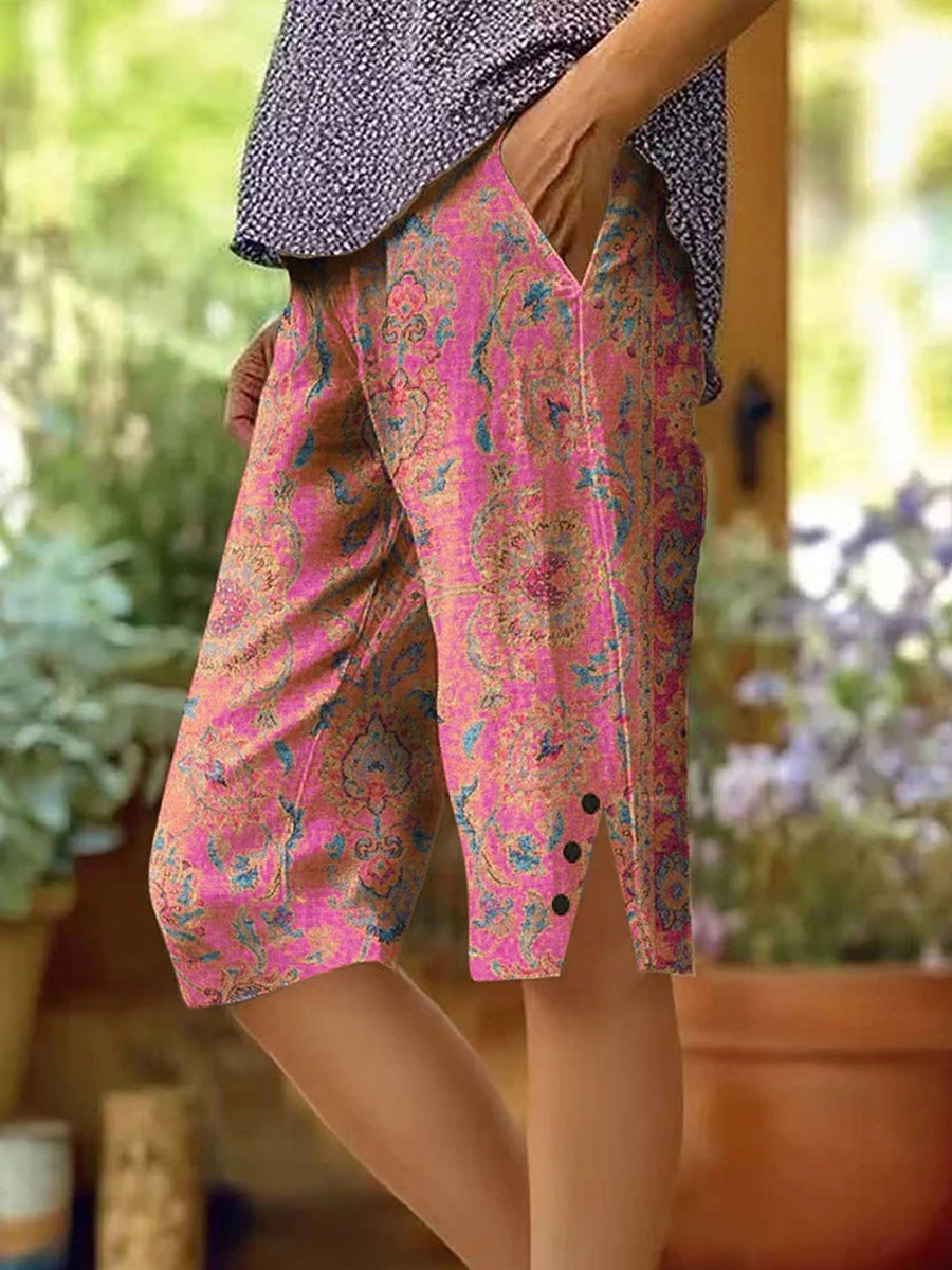 Women's Retro Ethnic Totem Print Casual Pants