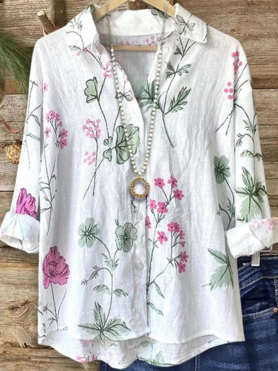 LilyWish Unique Collared Long Sleeve Shirt