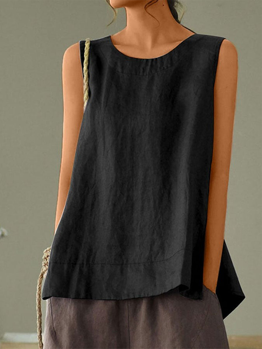 LilyWish Solid Color Sleeveless Top