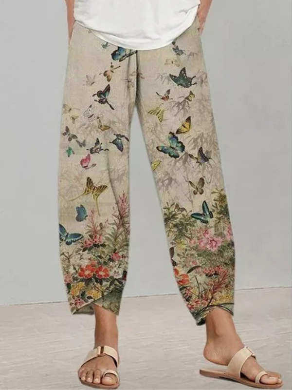 Women's Floral Printed Trousers