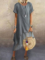 Casual Dress Cotton Linen Dress