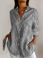 Casual Vintage Long Sleeve Blouse