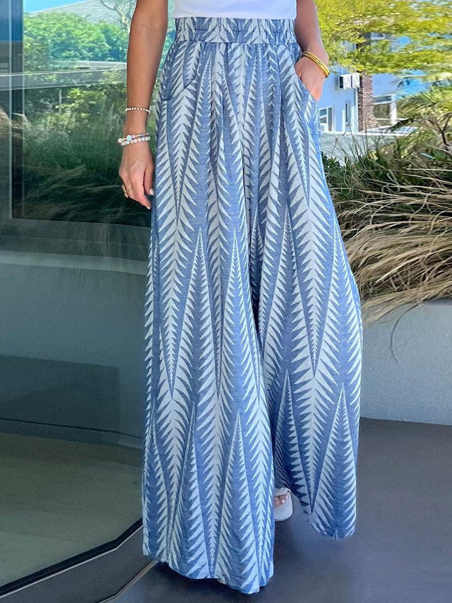 Fresh Blue Side Pocket Pants