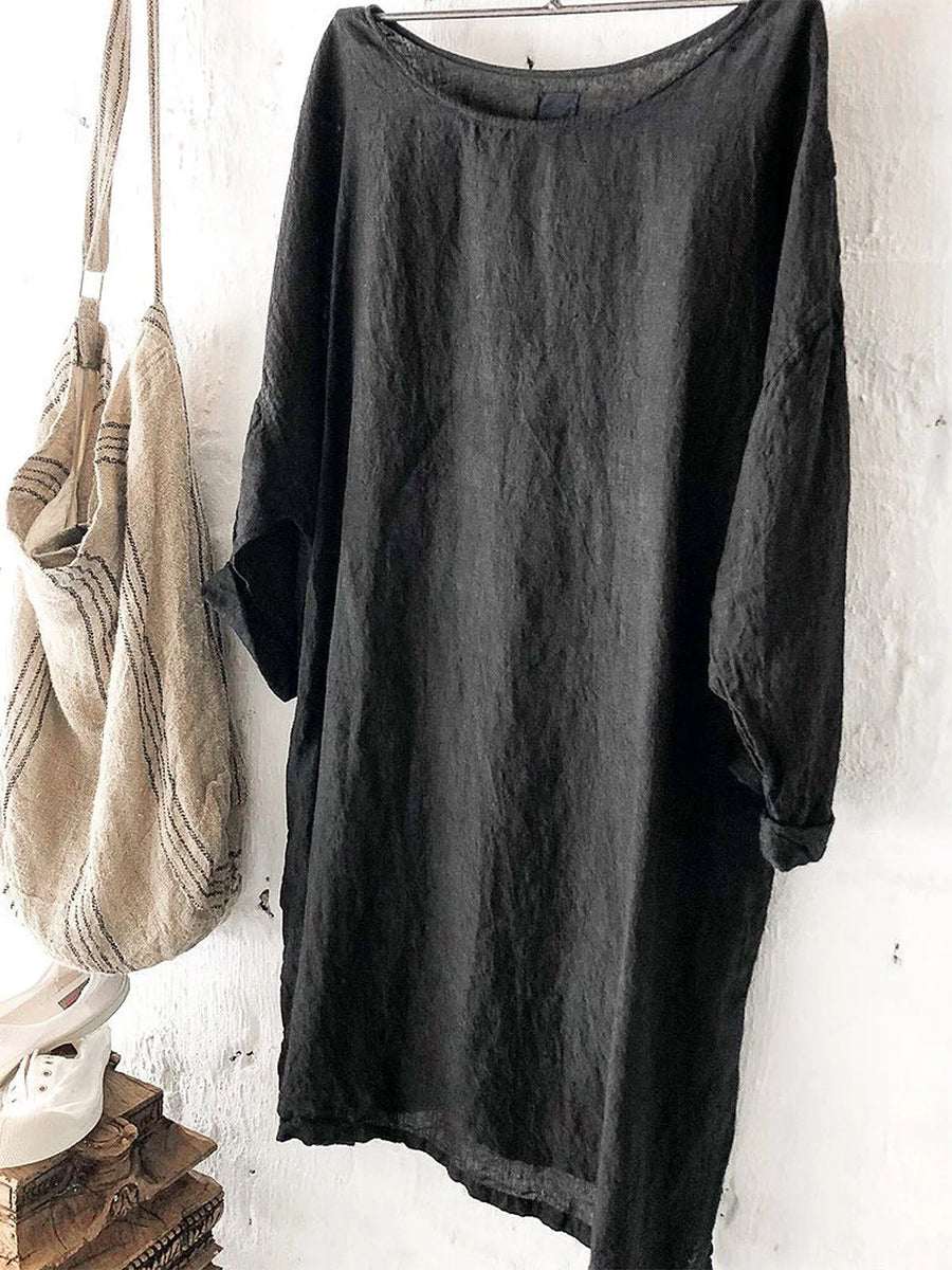 LilyWish Casual Solid Crew Neck Blouse
